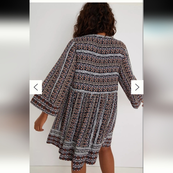 Maeve By Anthropologie Naomi Embroidered Dress Size Medium - Picture 2 of 9